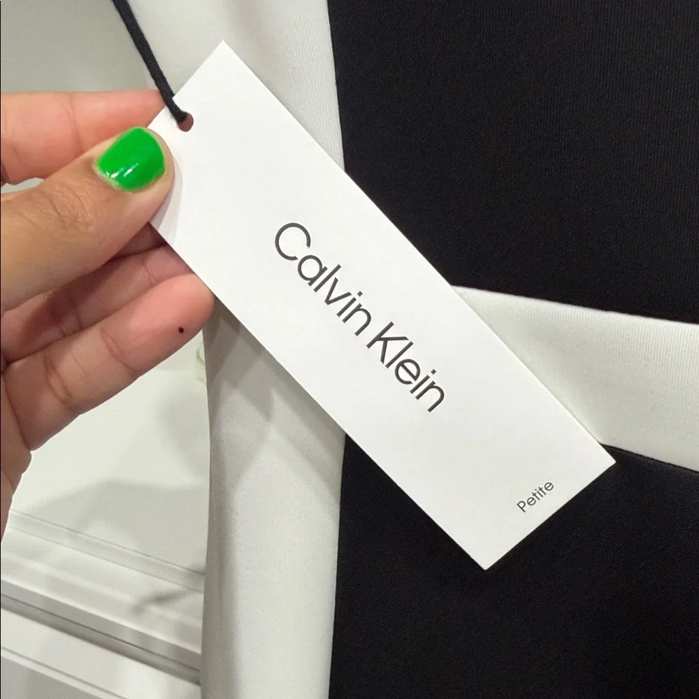 Calvin Klein Black and White Midi Dress - Picture 7 of 7